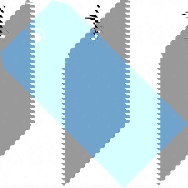 Blank Tag: 6-1/4'' High, Dark Blue, Synthetic Paper